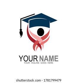Graduation logo template design vector, University logo 