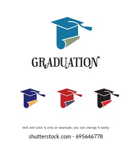 Graduation Logo Template Design Vector, Emblem, Design Concept, Creative Symbol, Icon