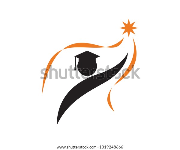Graduation Logo Template Design Vector Emblem Stock Vector