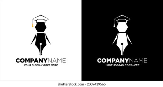logotipo de graduación. Este logotipo se puede utilizar para mascotas en el campus