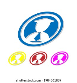 Bildungs-Logo-Vektorgrafik für Hochschulen, Studierende, Symbol-Design der Universität