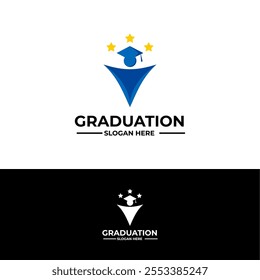 graduation logo vector design template
