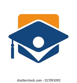 graduation logo vector for student ceremony.