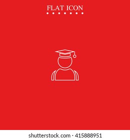 Graduation man icon.