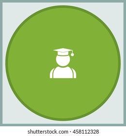Graduation man icon.