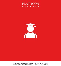 Graduation man icon.