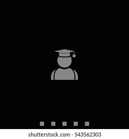 Graduation man icon.