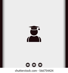 Graduation man icon.