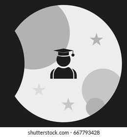 Graduation man icon.