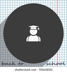 Graduation man icon.