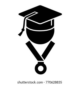 graduation and medal icon