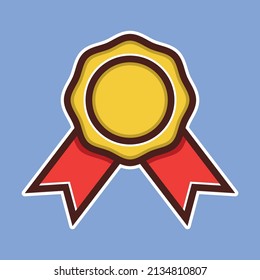 Graduation medals vector graphics illustration. Perfect for graduation or college