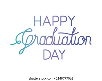 graduation message with hand made font