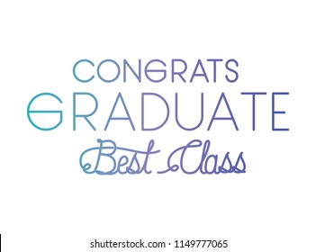 graduation message with hand made font