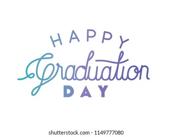 graduation message with hand made font