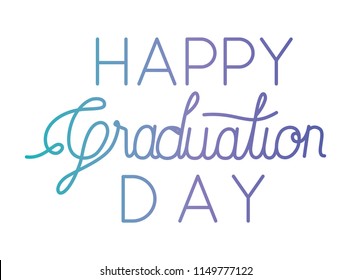 graduation message with hand made font