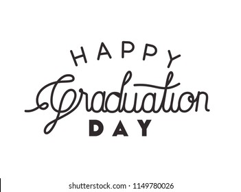 graduation message with hand made font