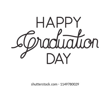 graduation message with hand made font