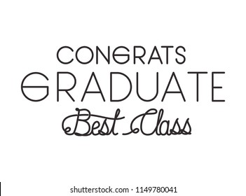 graduation message with hand made font