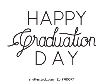 graduation message with hand made font