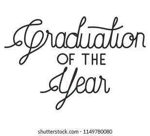 graduation message with hand made font