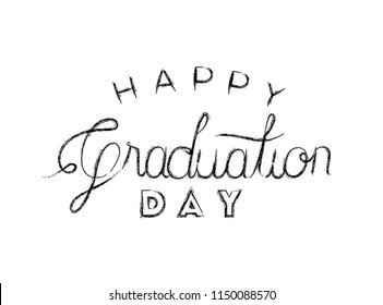 graduation message with hand made font
