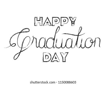 graduation message with hand made font