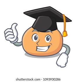 Graduation mochi character cartoon style