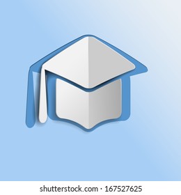 Graduation mortar hat icon