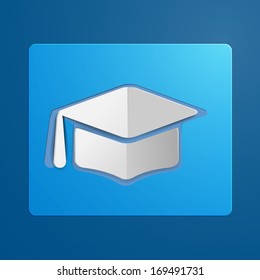 Graduation mortar hat icon