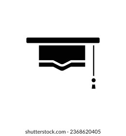 Graduation Mortarboard Filled Icon Vector Illustration