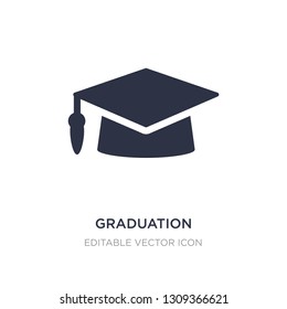 graduation mortarboard icon on white background. Simple element illustration from Education concept. graduation mortarboard icon symbol design.