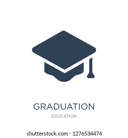 graduation mortarboard icon vector on white background, graduation mortarboard trendy filled icons from Education collection, graduation mortarboard vector illustration