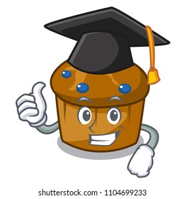 Graduation mufin blueberry character cartoon