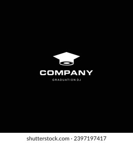 Graduation music logo, music school logo concept