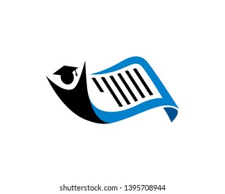 Graduation and Note Logo Template, Icon, Symbol