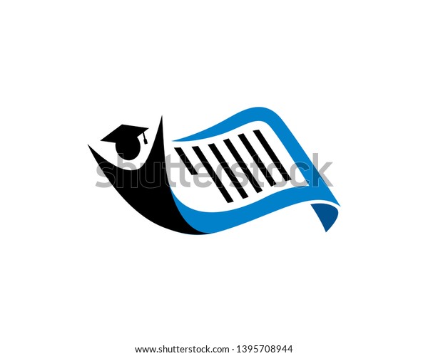 Graduation Note Logo Template Icon Symbol Stock Vector (Royalty Free ...