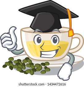 Graduation oolong tea isolated in the mascot