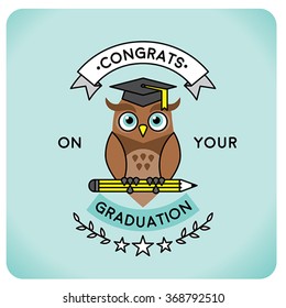 Graduation Owl Character Design