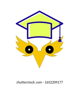 Graduation, owl icon symbol vector logo