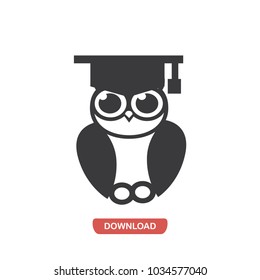 Graduation Owl Vector Icon