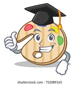 Graduation paint palette character cartoon
