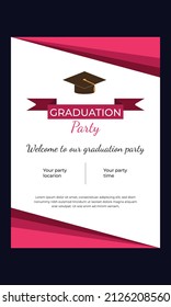 Graduation party flayer design template