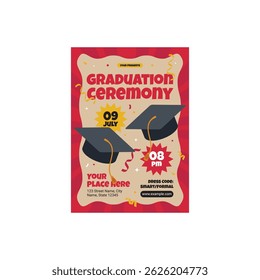 Graduation Party  Flyer Poster Template Design