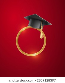 Graduation party photo booth props. Concept for selfie. Photobooth vector element. Vector