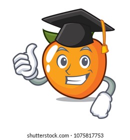 Graduation persimmon character cartoon style