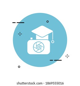 Graduation photographer simple illustration. Easy to edit with vector file. Can use for all your creative content. Especially about education.