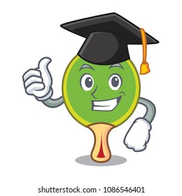 Graduation ping pong racket character cartoon