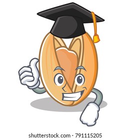 Graduation pistachio nut character cartoon