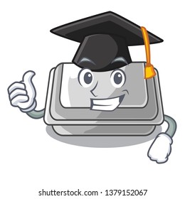 Graduation plastic box in the mascot shape